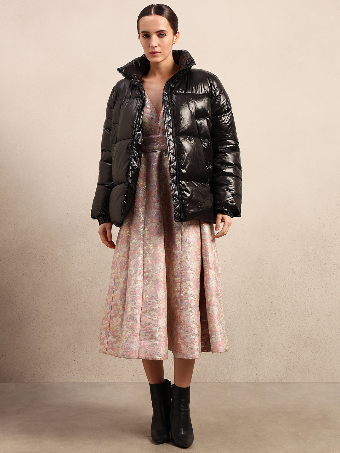 Black Short Puffer Jacket