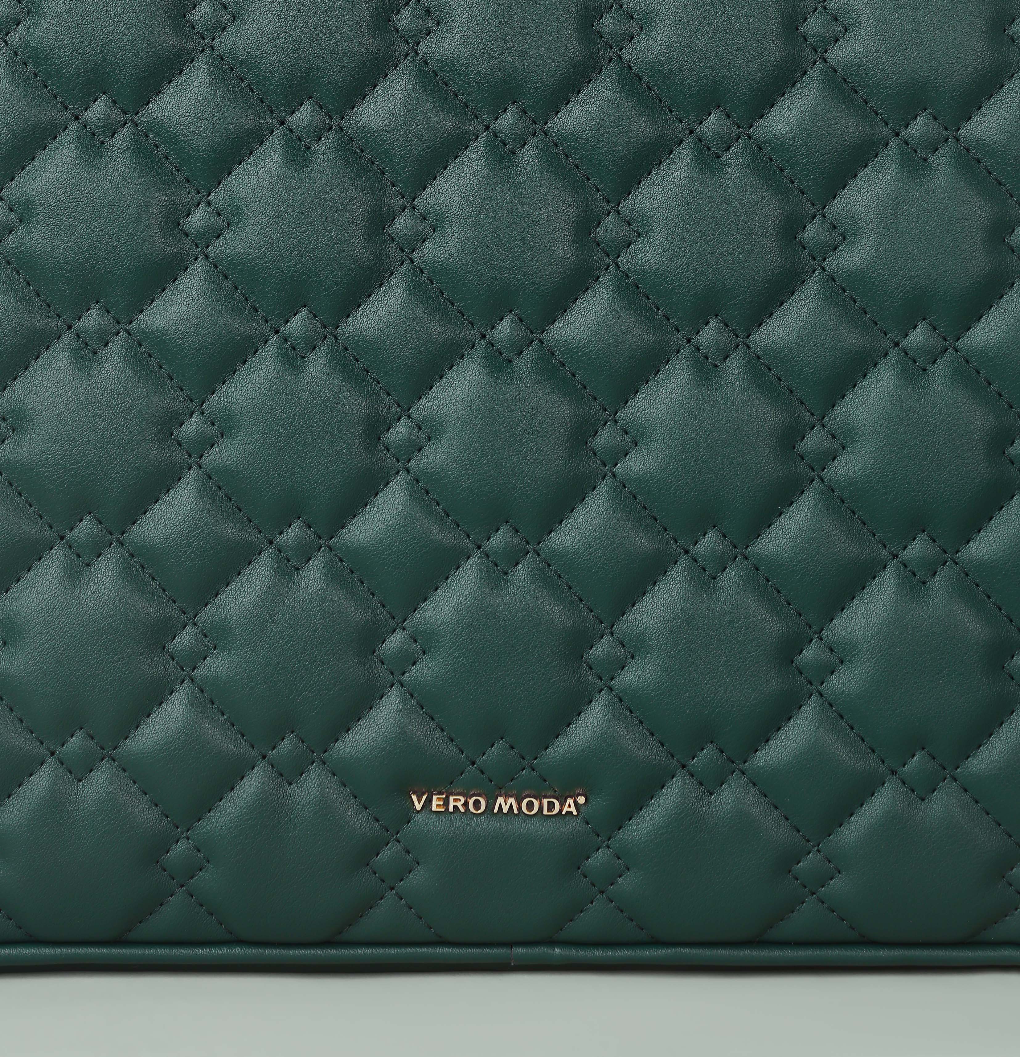 Green Sew Detail Laptop Sleeve