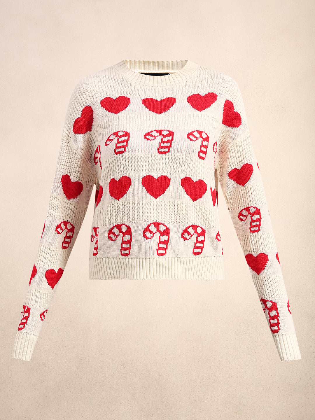Printed O-Neck Pullover