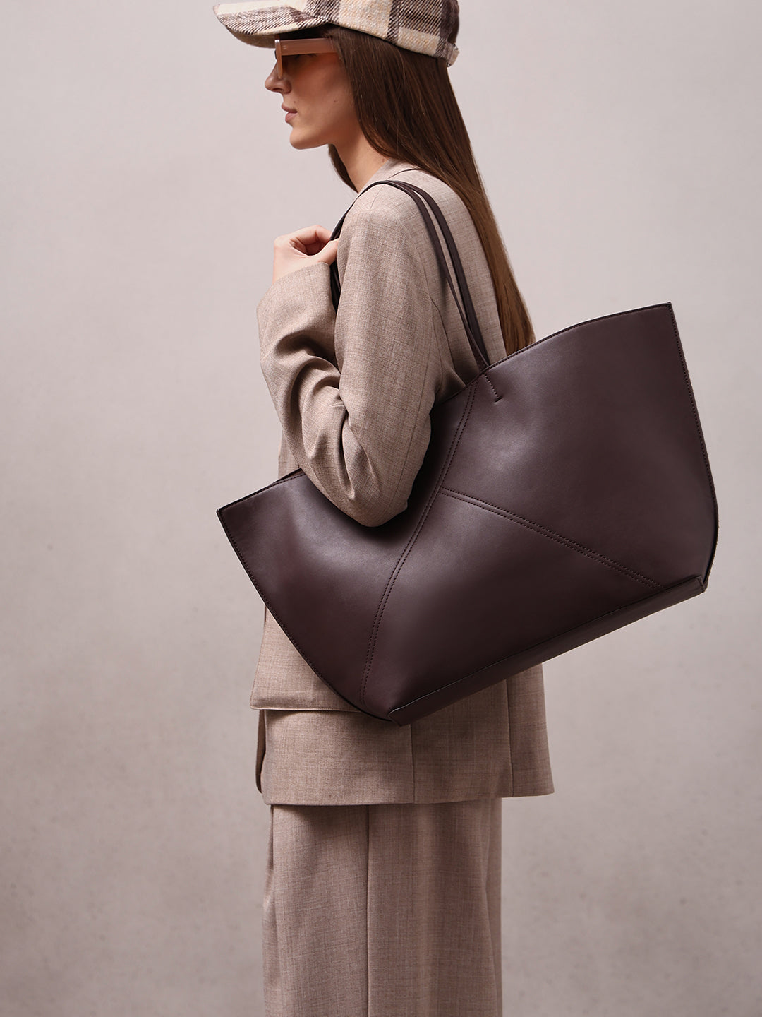 Chocolate Brown Shopper Bag