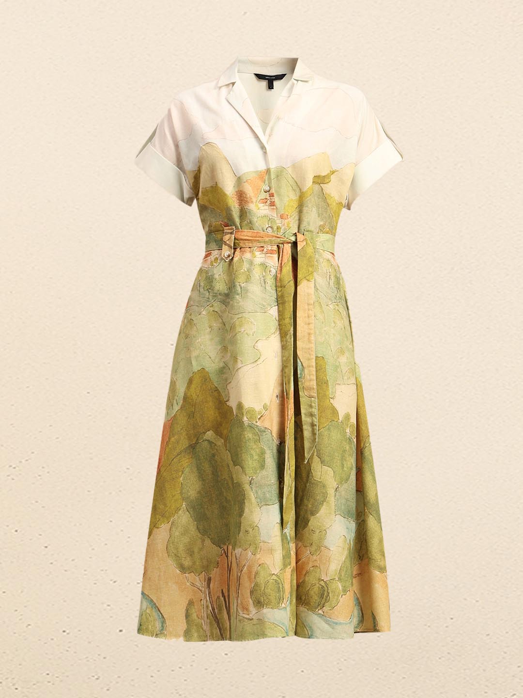 Off-White Landscape Printed Dress