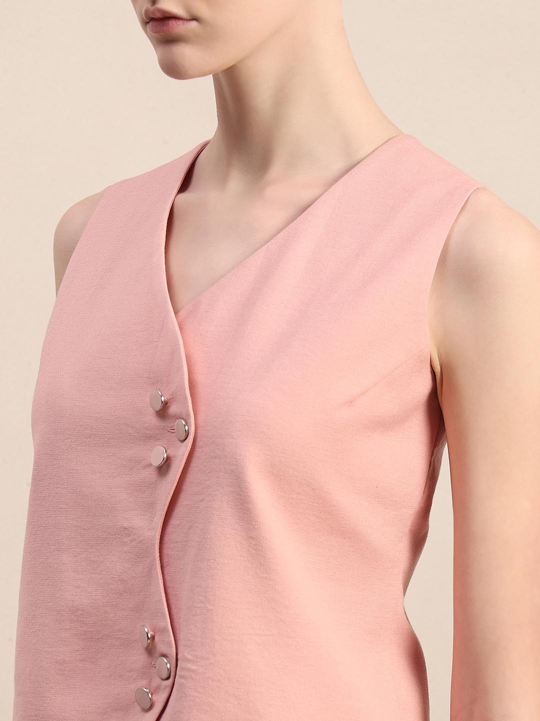 Pink Sleeveless Waistcoat