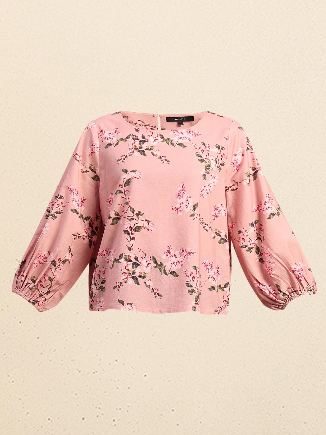 Pink Floral Print Top