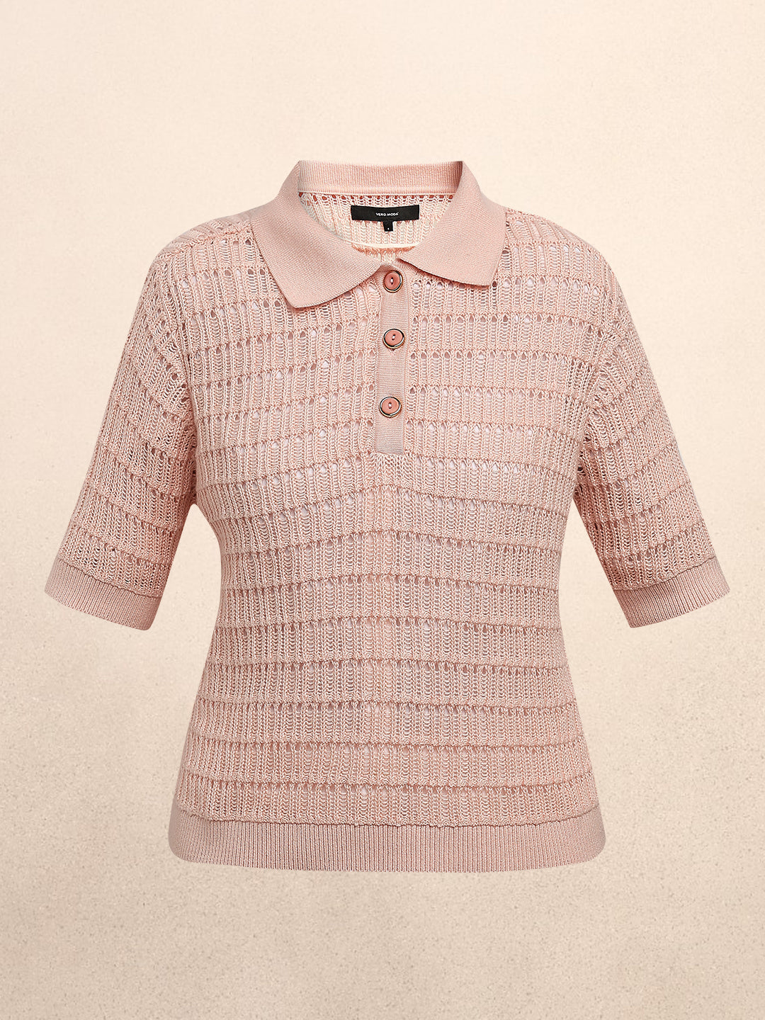 Textured Knitted Polo