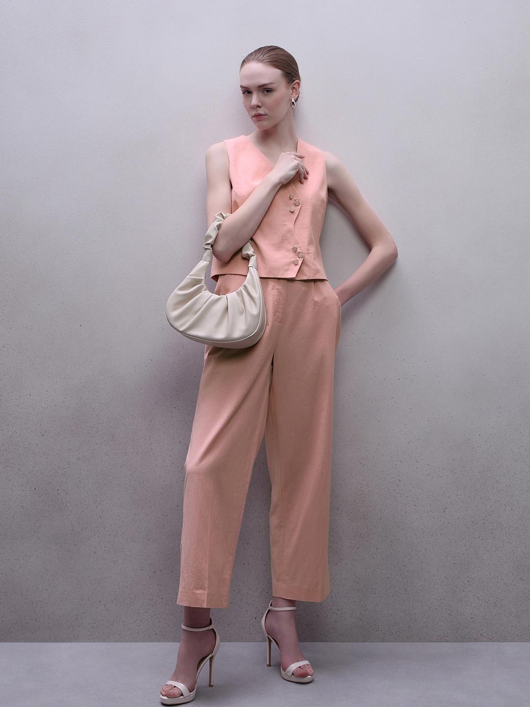 Pink Straight Fit Pants