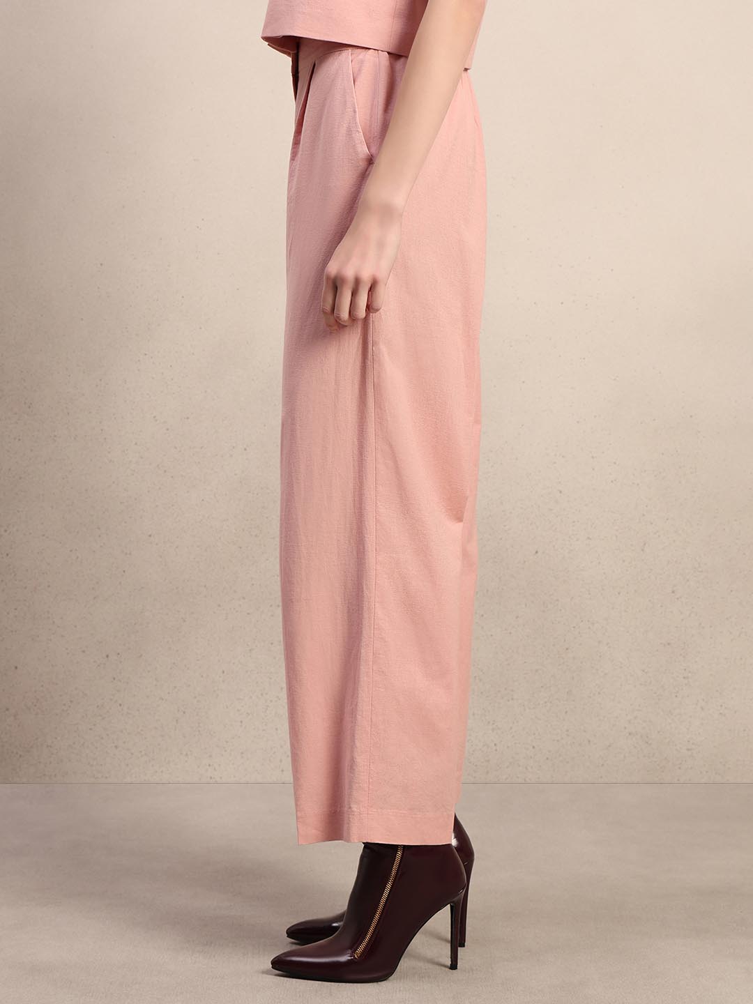 Pink Straight Fit Pants