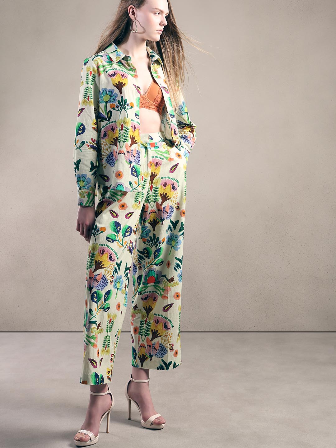 Multi-Colour Printed Straight Fit Pants