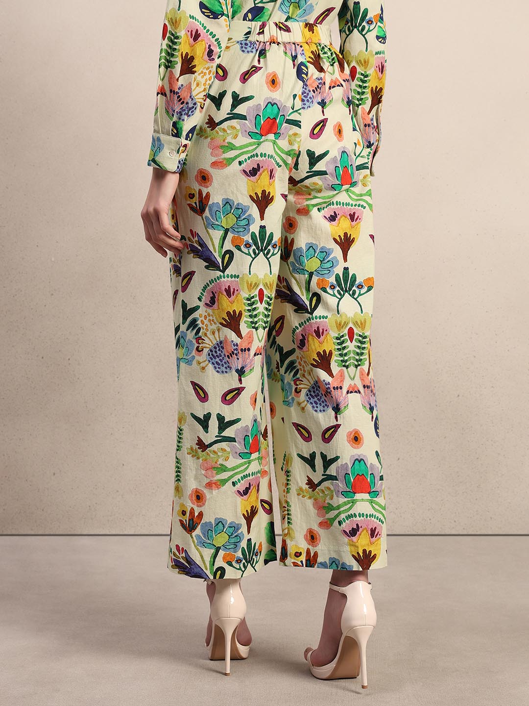 Multi-Colour Printed Straight Fit Pants