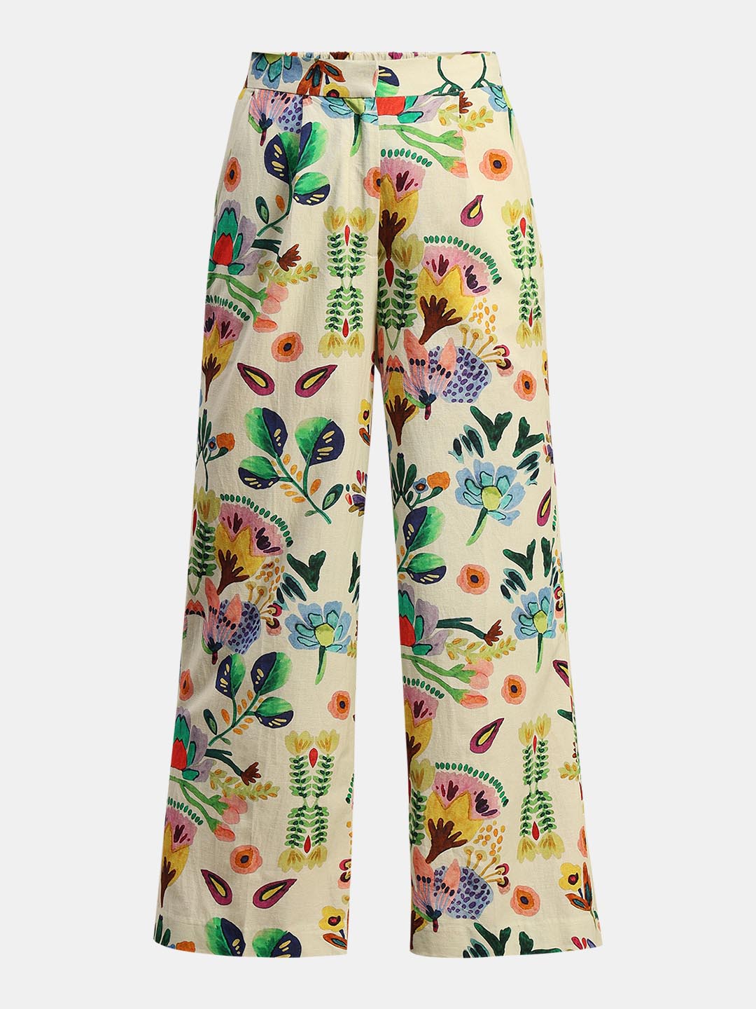 Multi-Colour Printed Straight Fit Pants