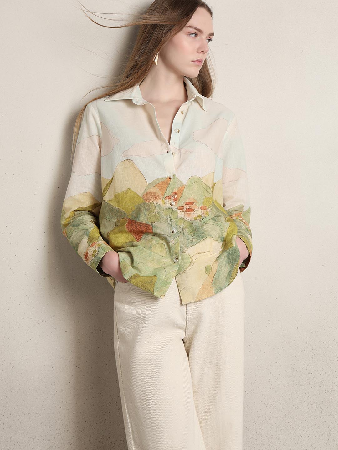 Off-White Landscape Print Shirt