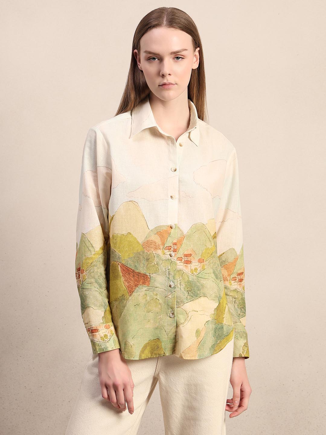 Off-White Landscape Print Shirt