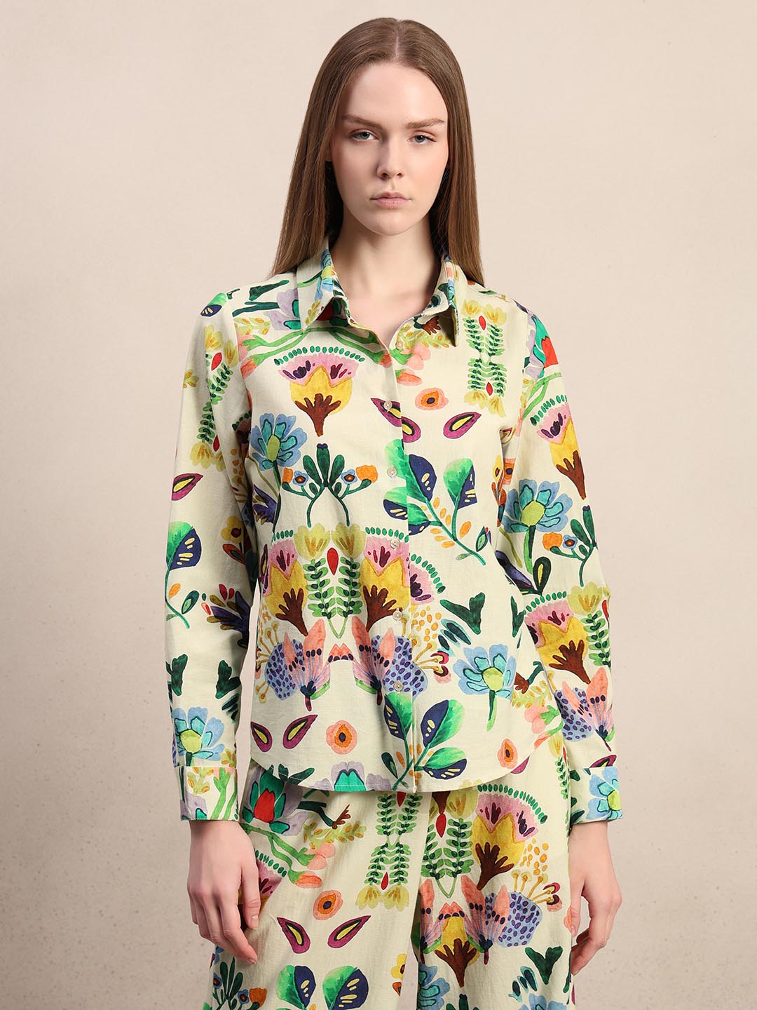 Multi-Colour Printed Full Sleeves Shirt