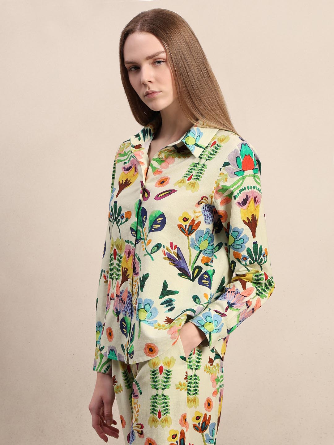 Multi-Colour Printed Full Sleeves Shirt