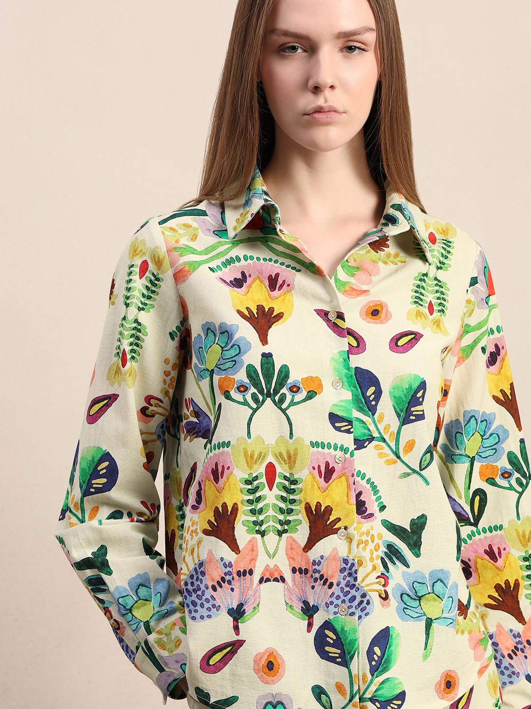 Multi-Colour Printed Full Sleeves Shirt