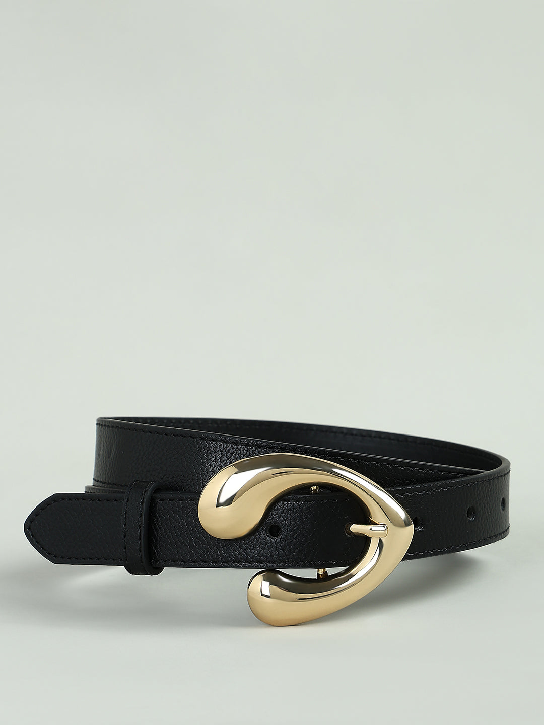 Black Golden Buckle Belt