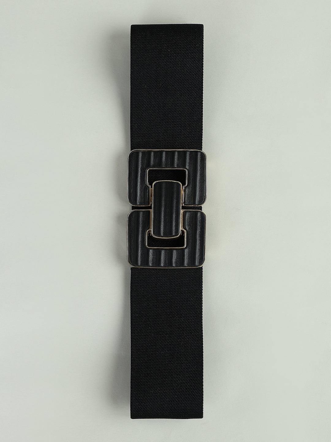 Black Stretchable Wide Waist Belt