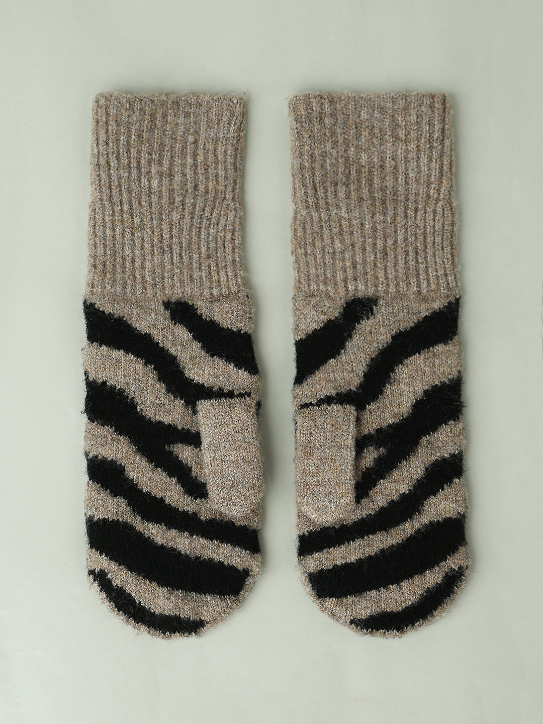 Zebra Print Mittens