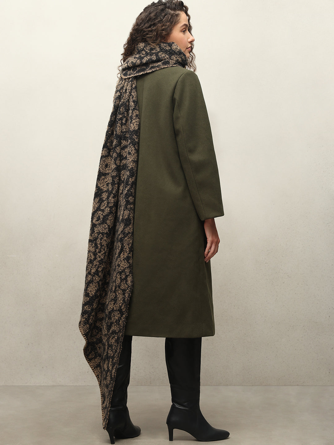 Animal Print Long Scarf