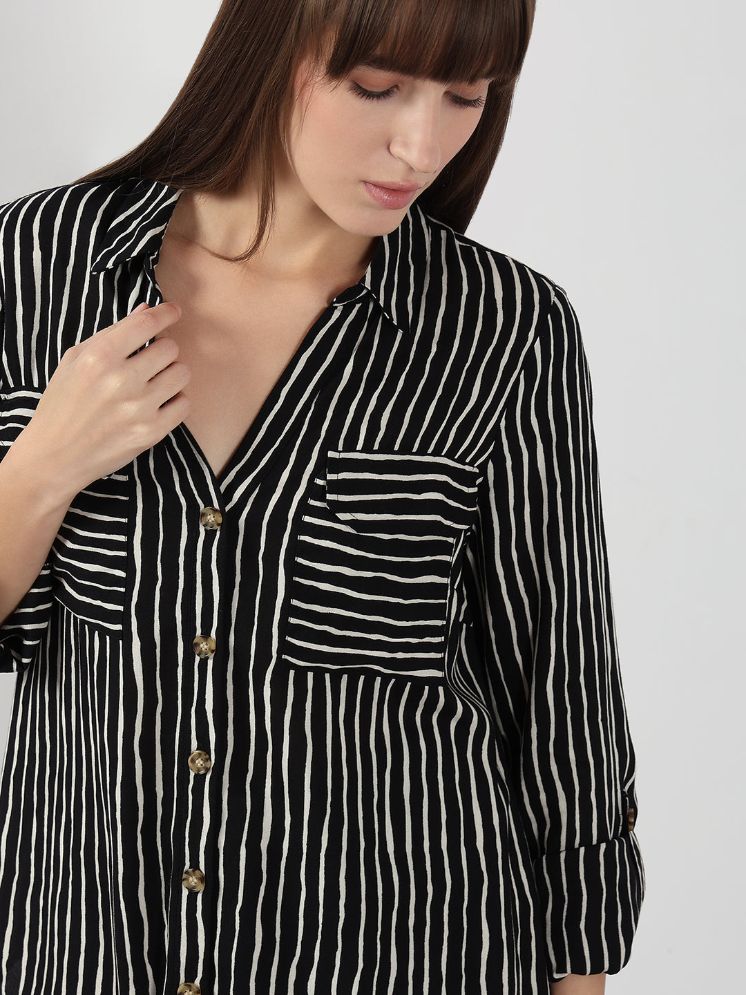VERO MODA Black & White Striped Shirt