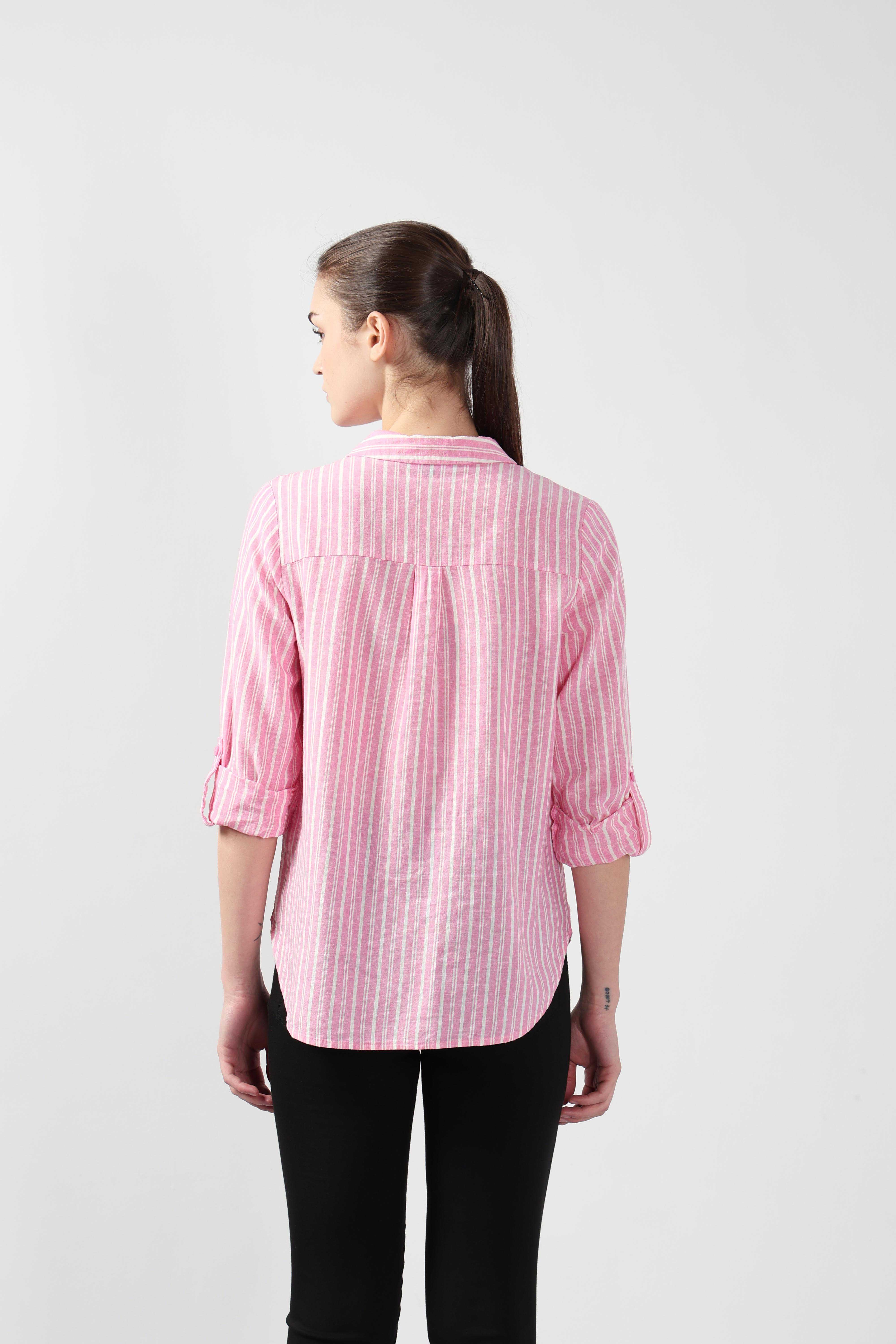 Pink Striped Shirt