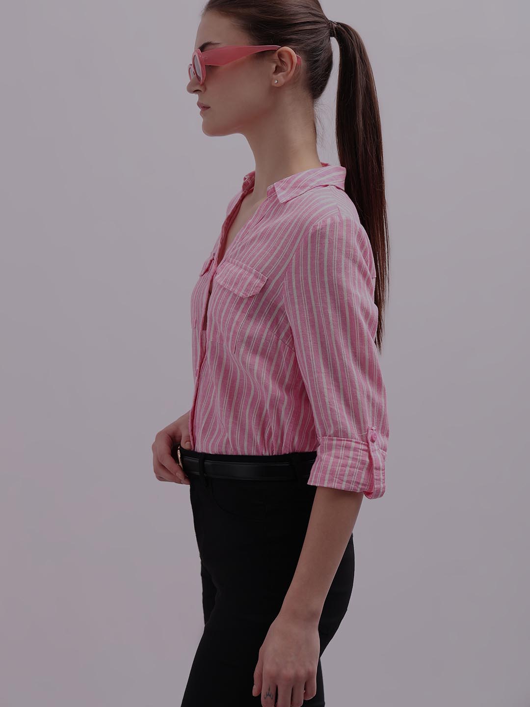 Pink Striped Shirt