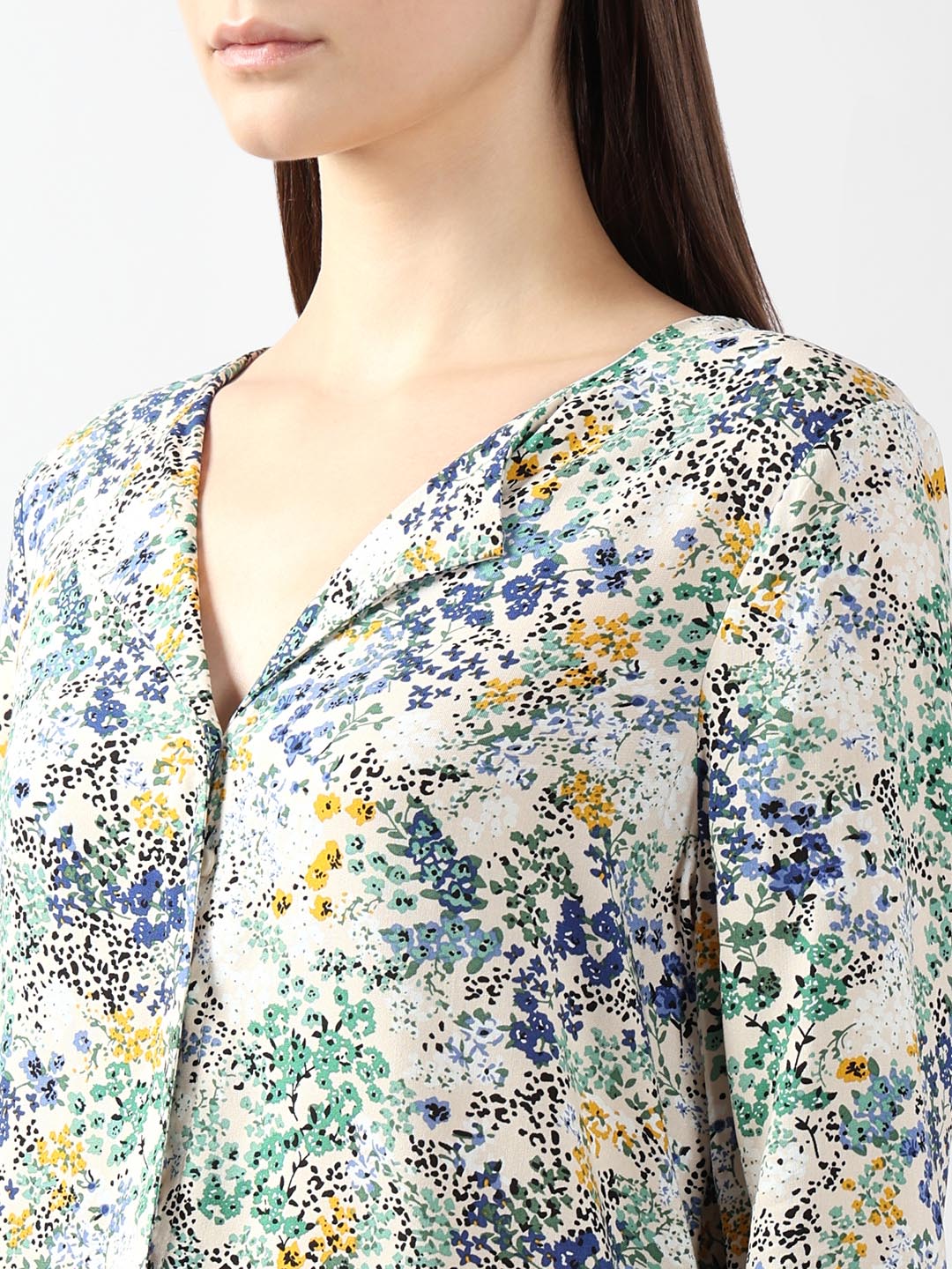 Vero Moda White Floral Print Shirt