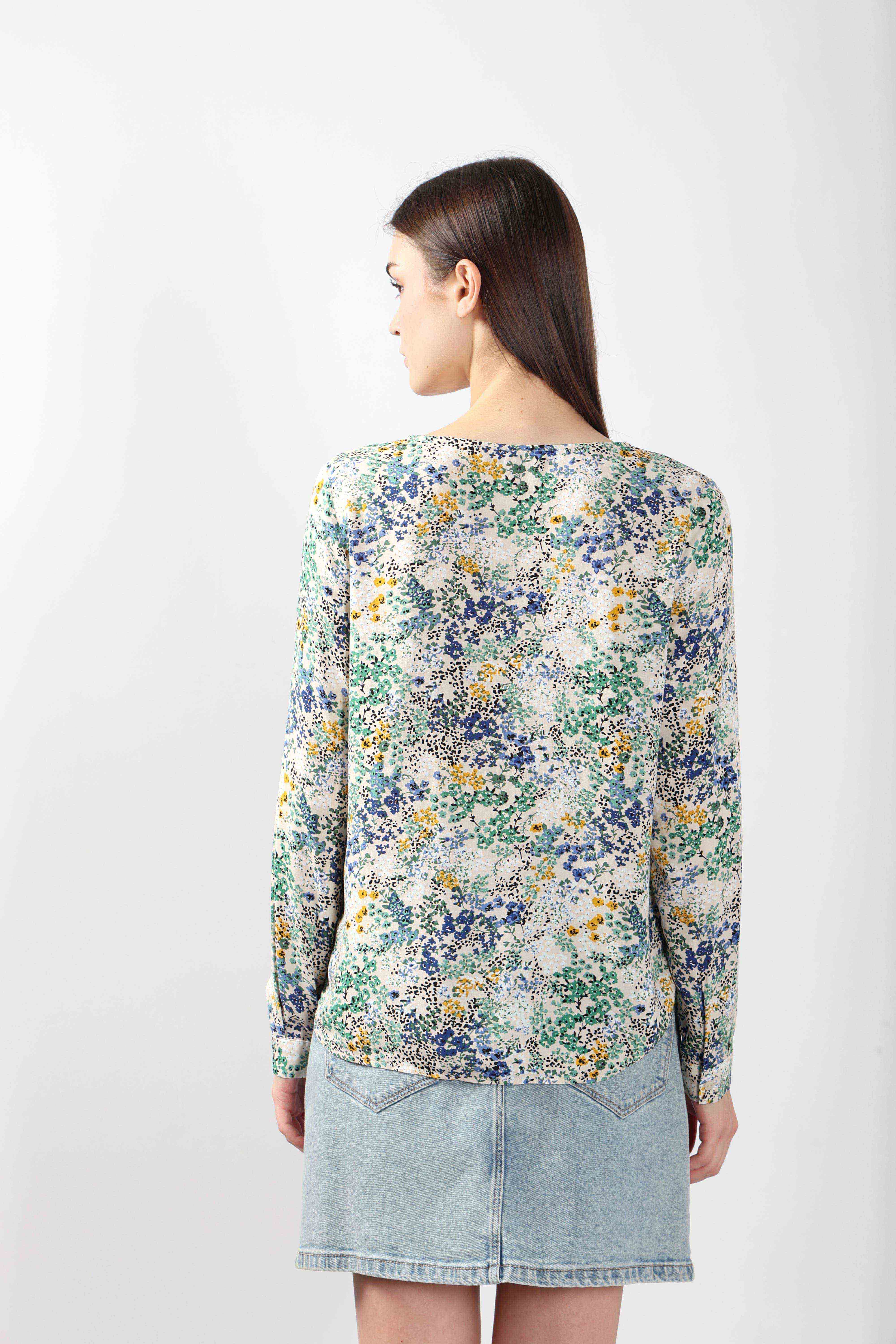 Vero Moda White Floral Print Shirt