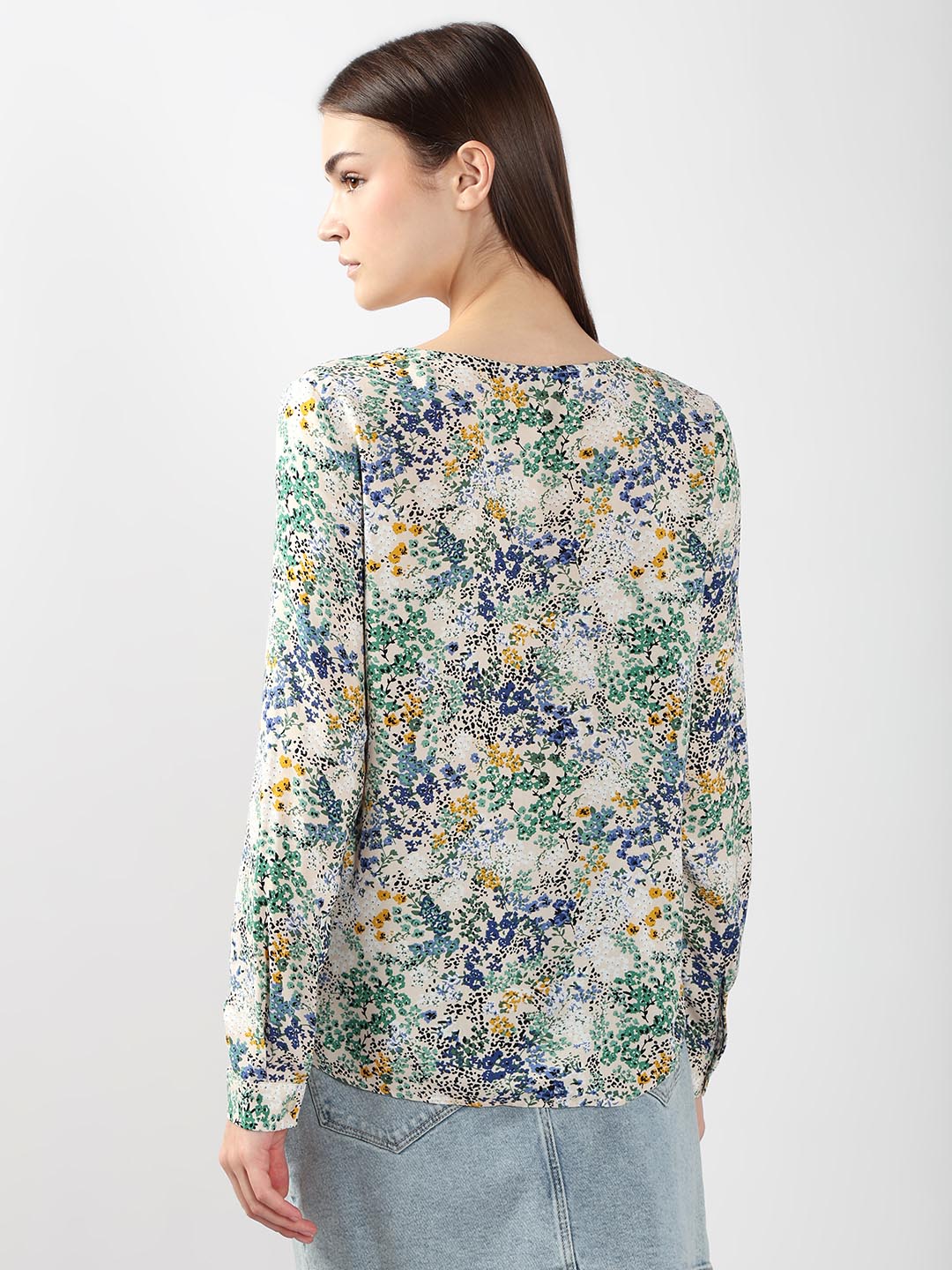 Vero Moda White Floral Print Shirt