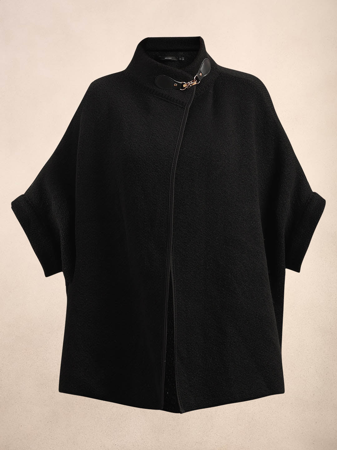 Black Knit Poncho