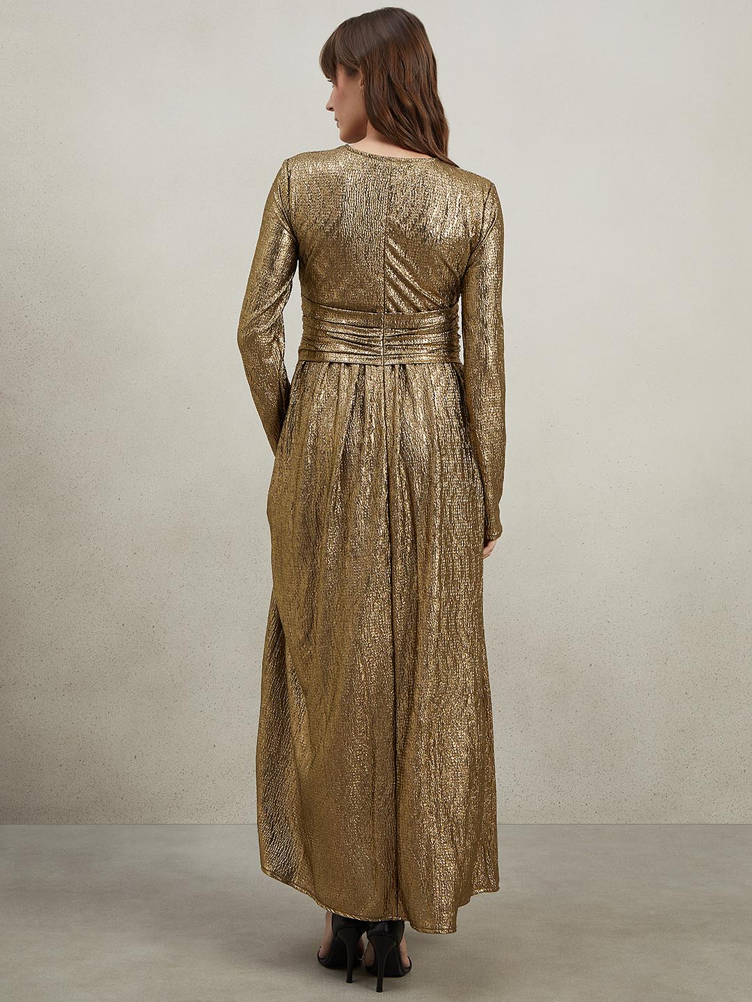 Golden Knot Detail Maxi Dress