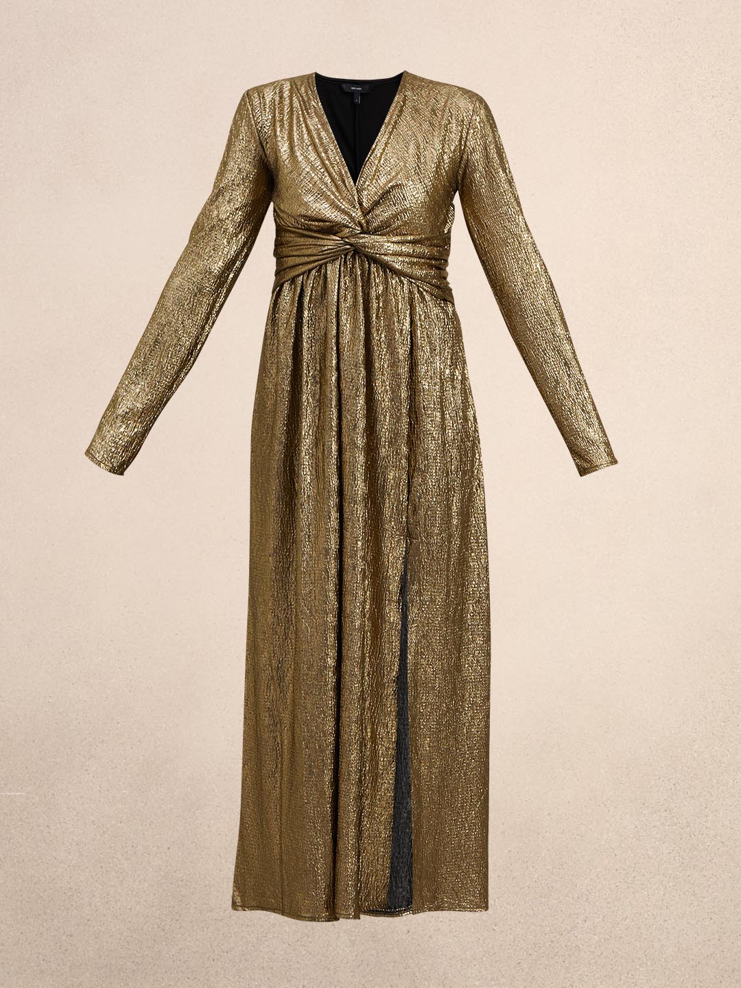 Golden Knot Detail Maxi Dress