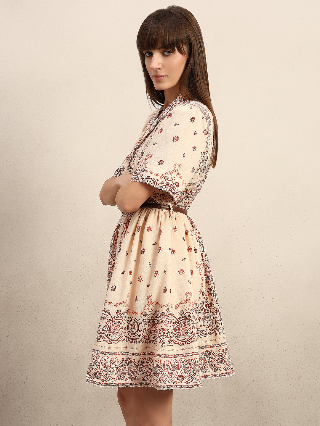 Boho Printed Shirt Dress