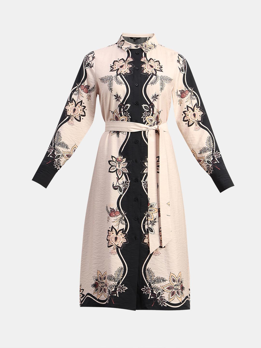 Black Printed Shirt Dress