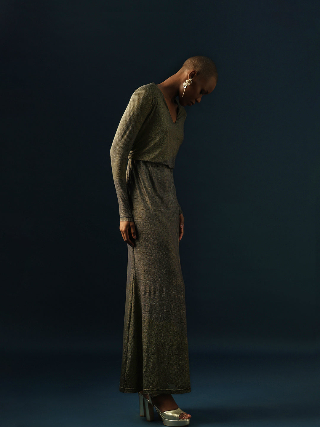 Marquee Metallic Maxi Dress