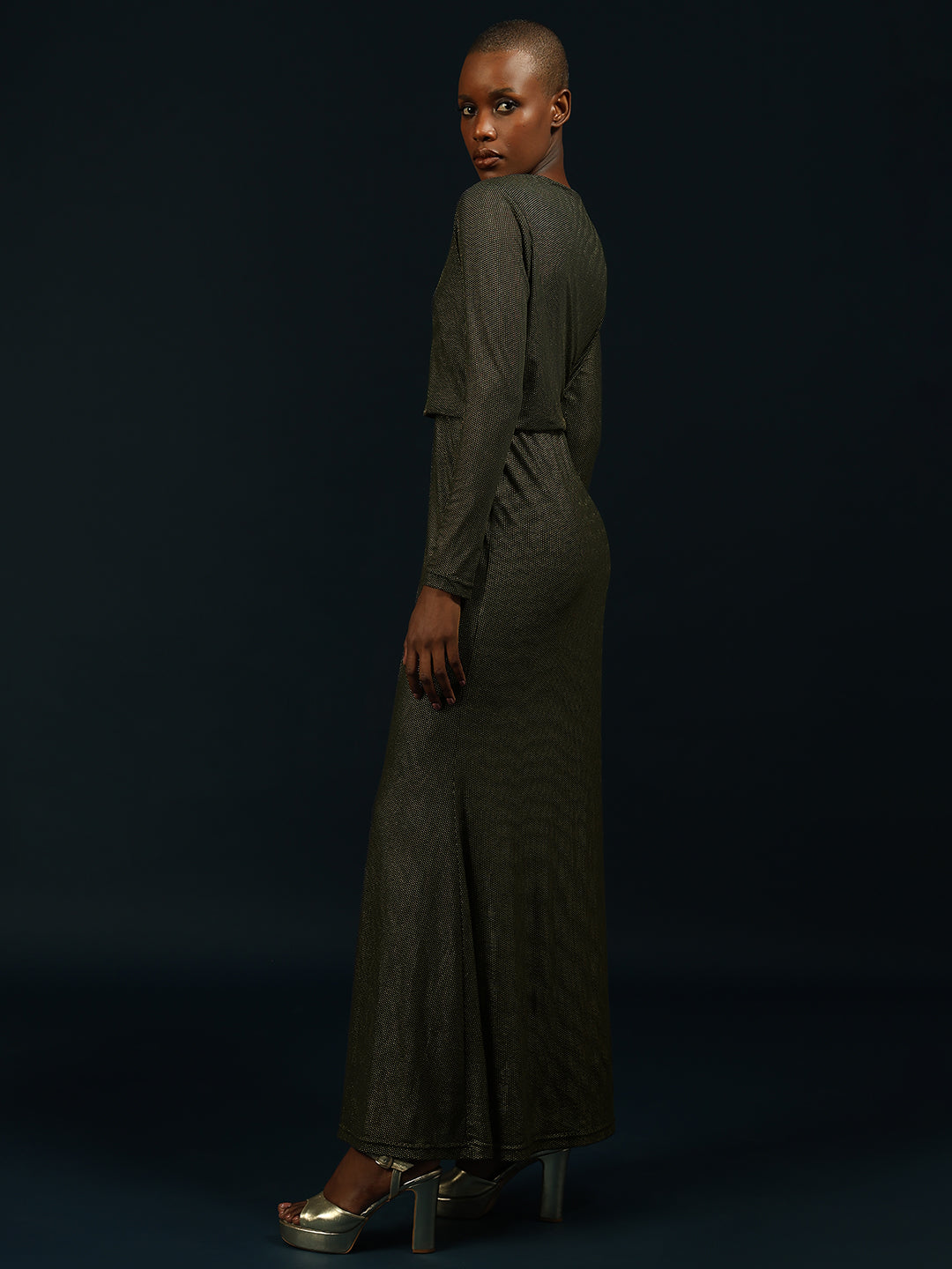 Marquee Metallic Maxi Dress