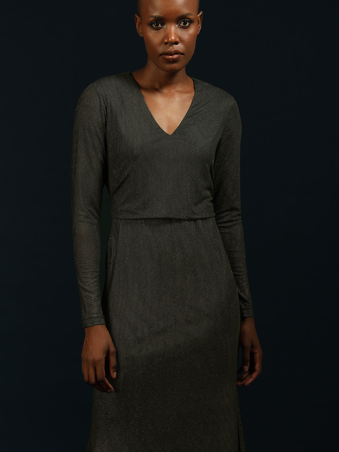 Marquee Metallic Maxi Dress