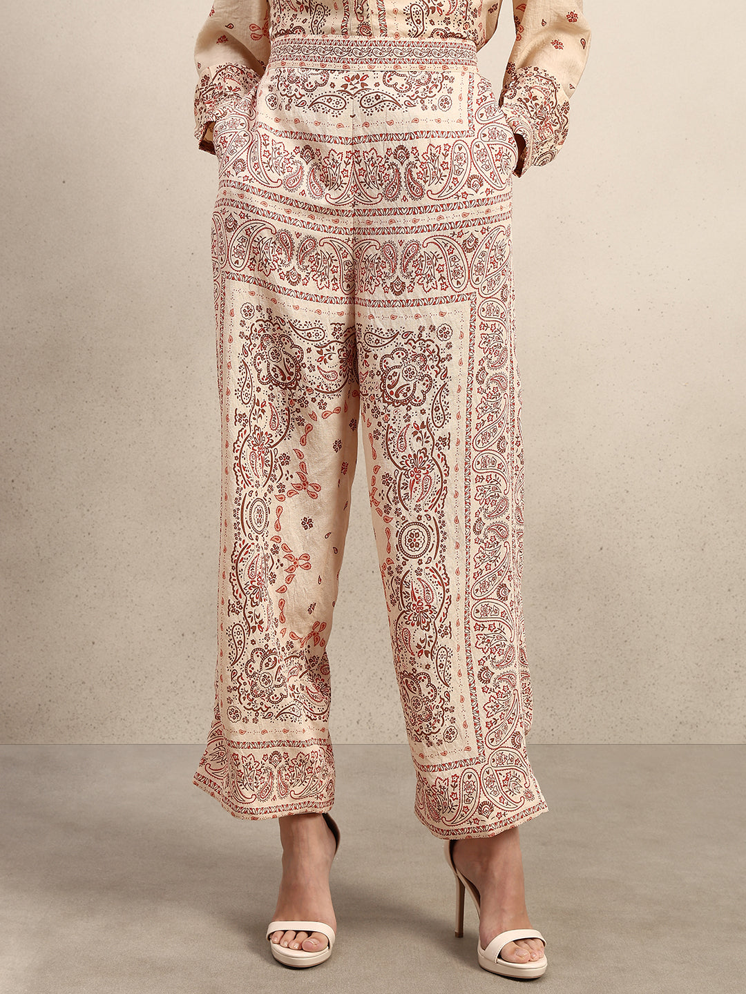 Printed Wide Leg Pants