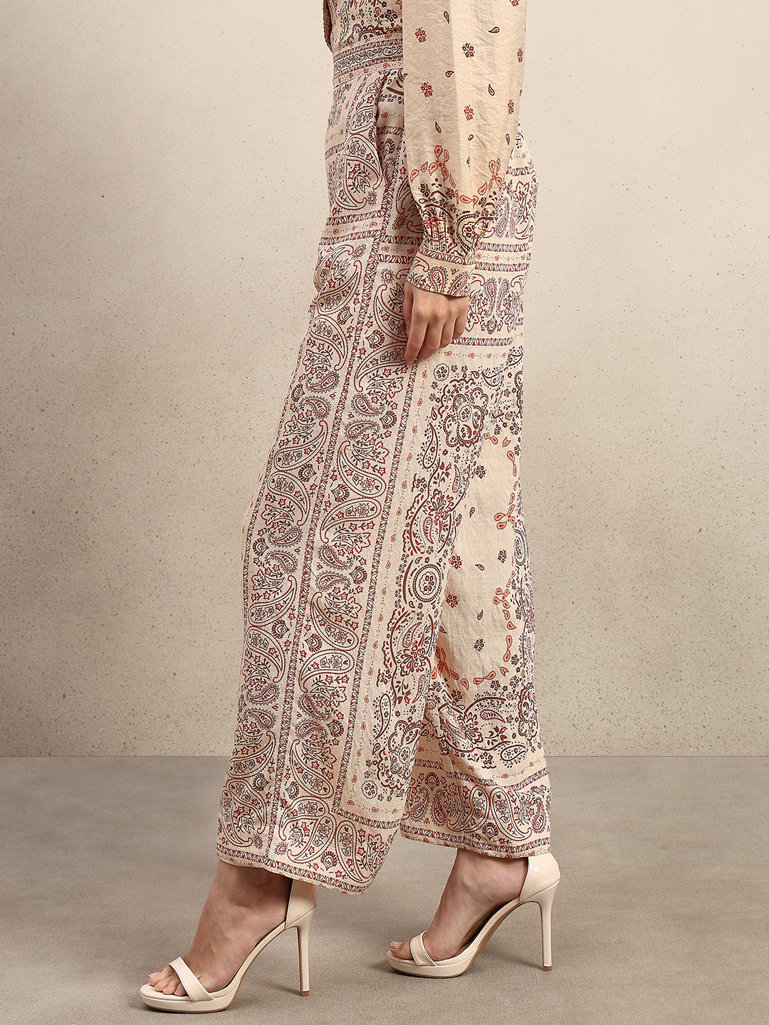 Printed Wide Leg Pants