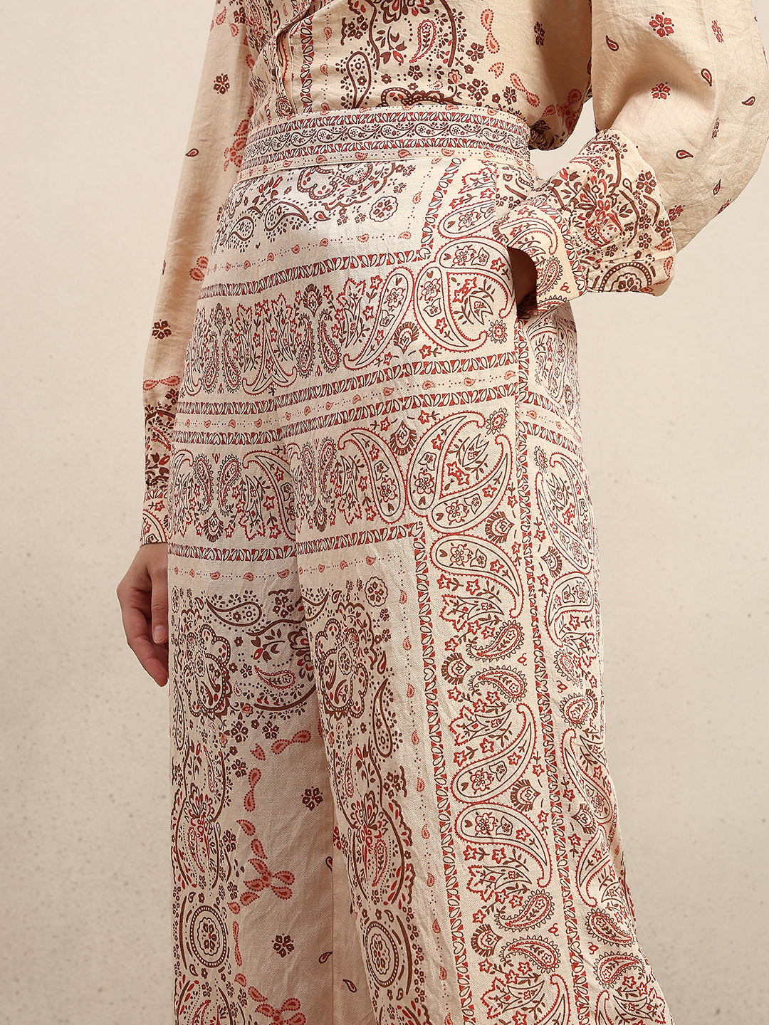 Printed Wide Leg Pants