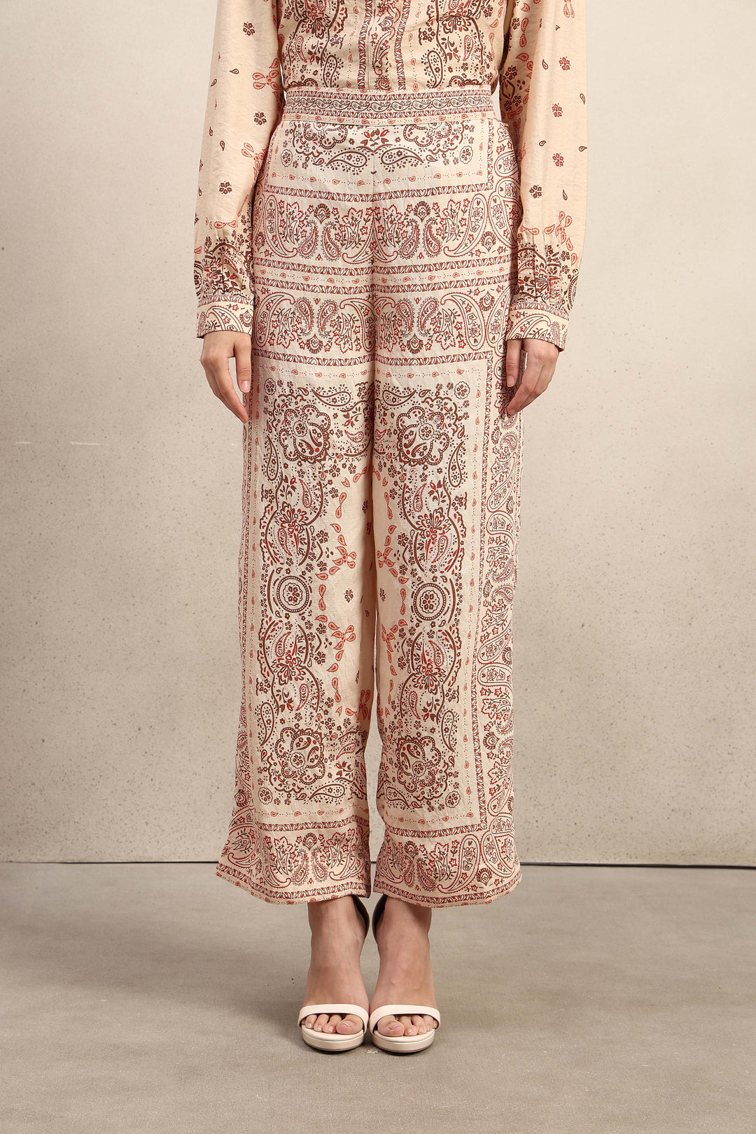 Printed Wide Leg Pants