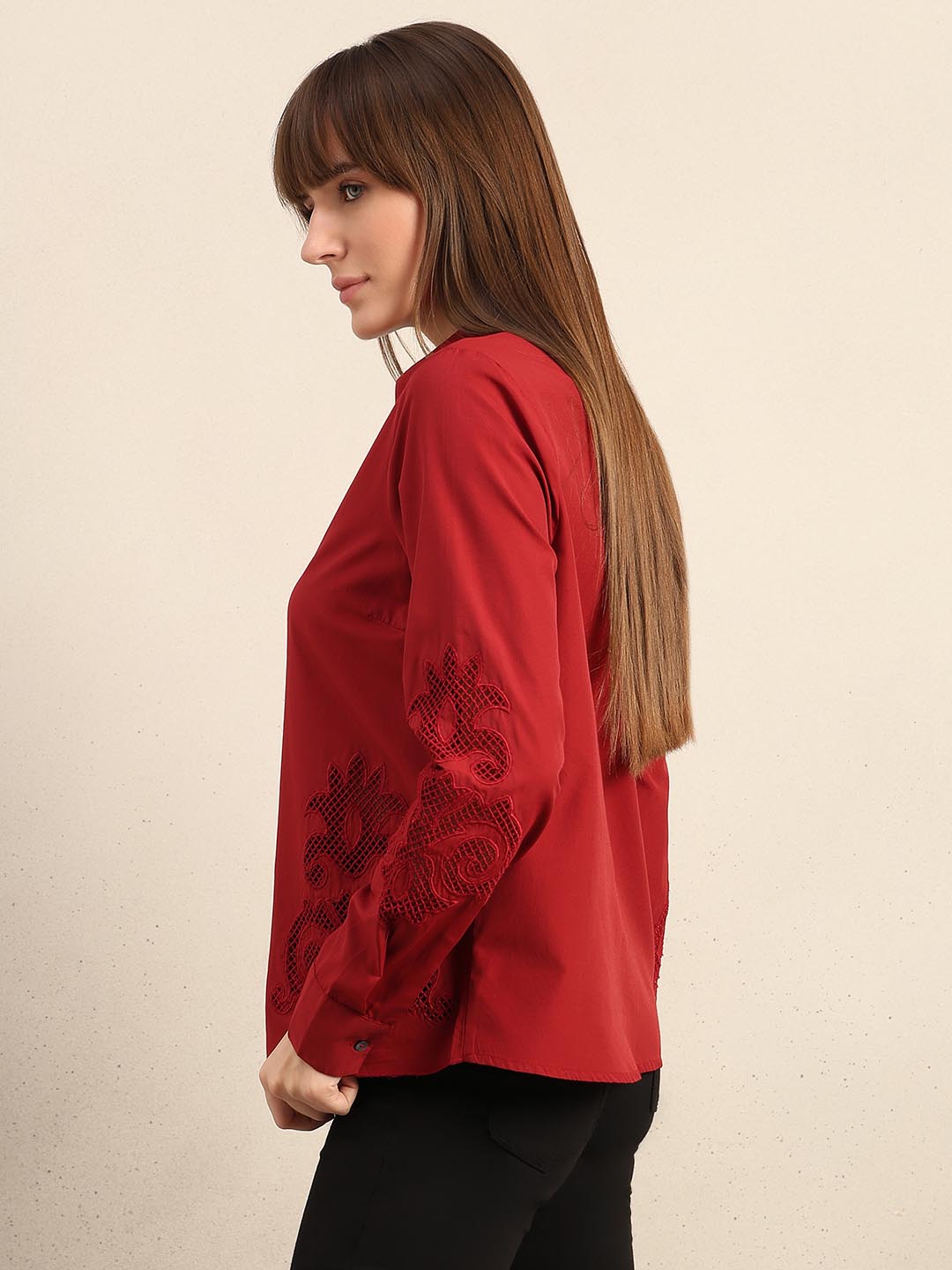 Red Cotton Shirt