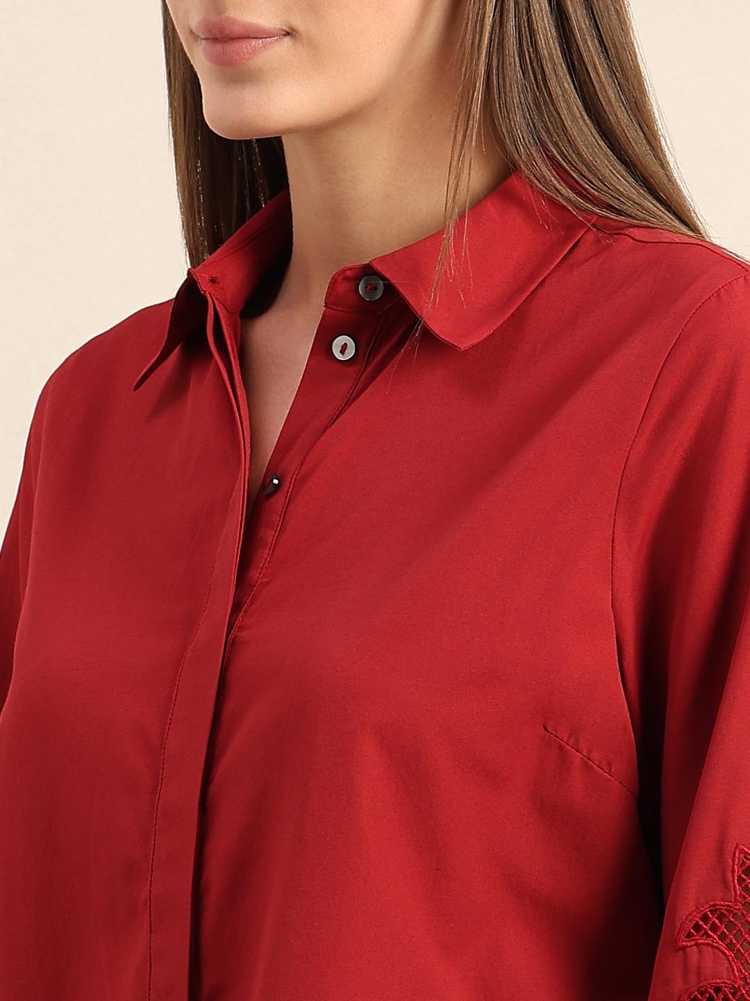 Red Cotton Shirt