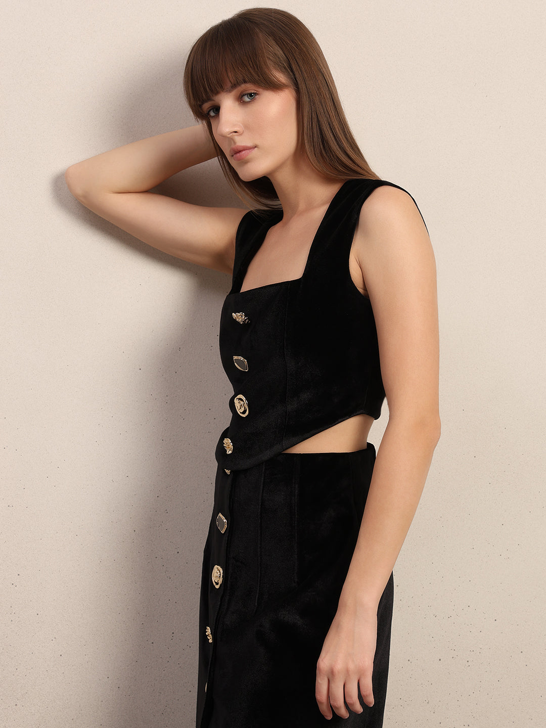 Black Velvet Corset Top