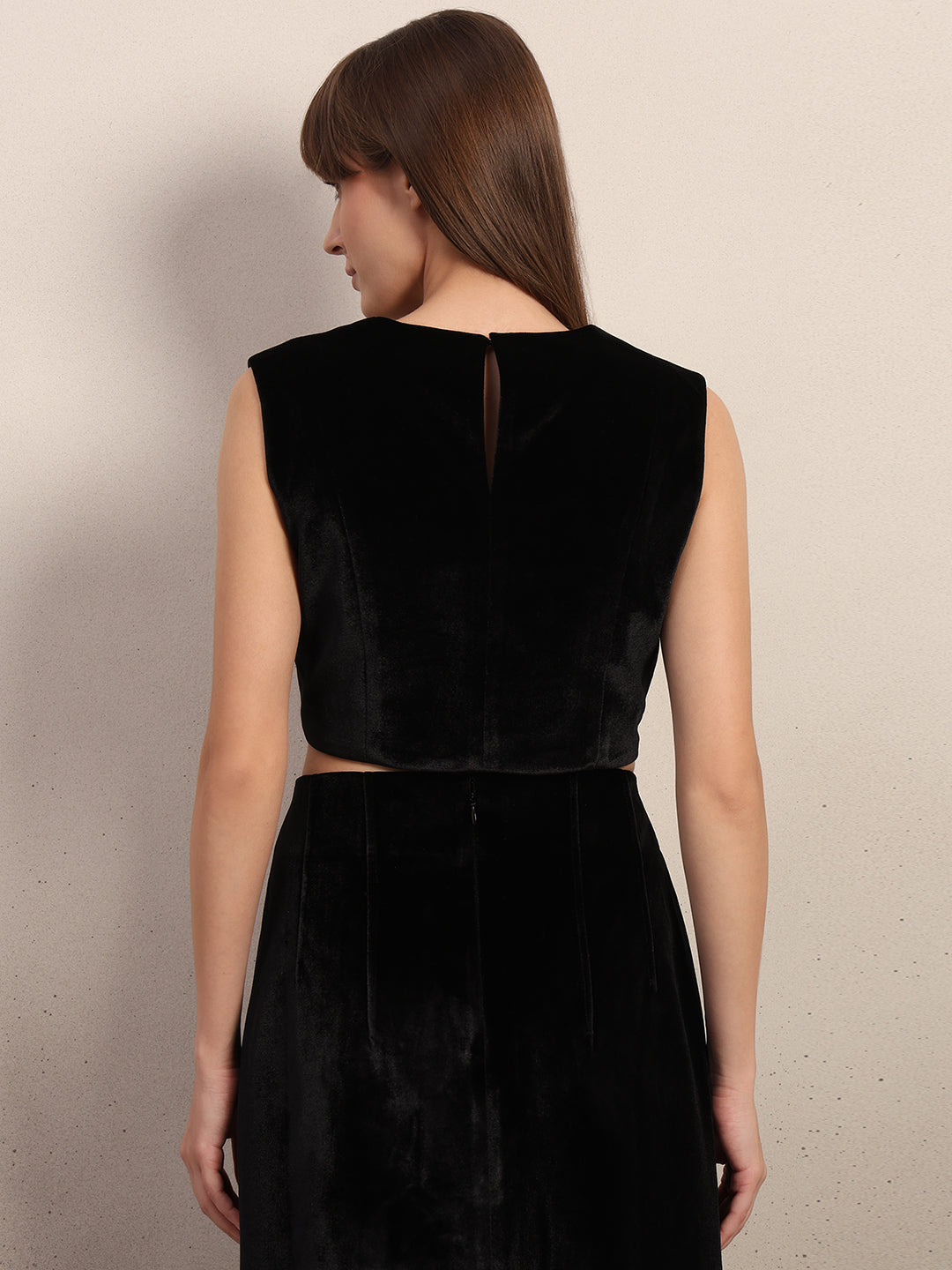 Black Velvet Corset Top