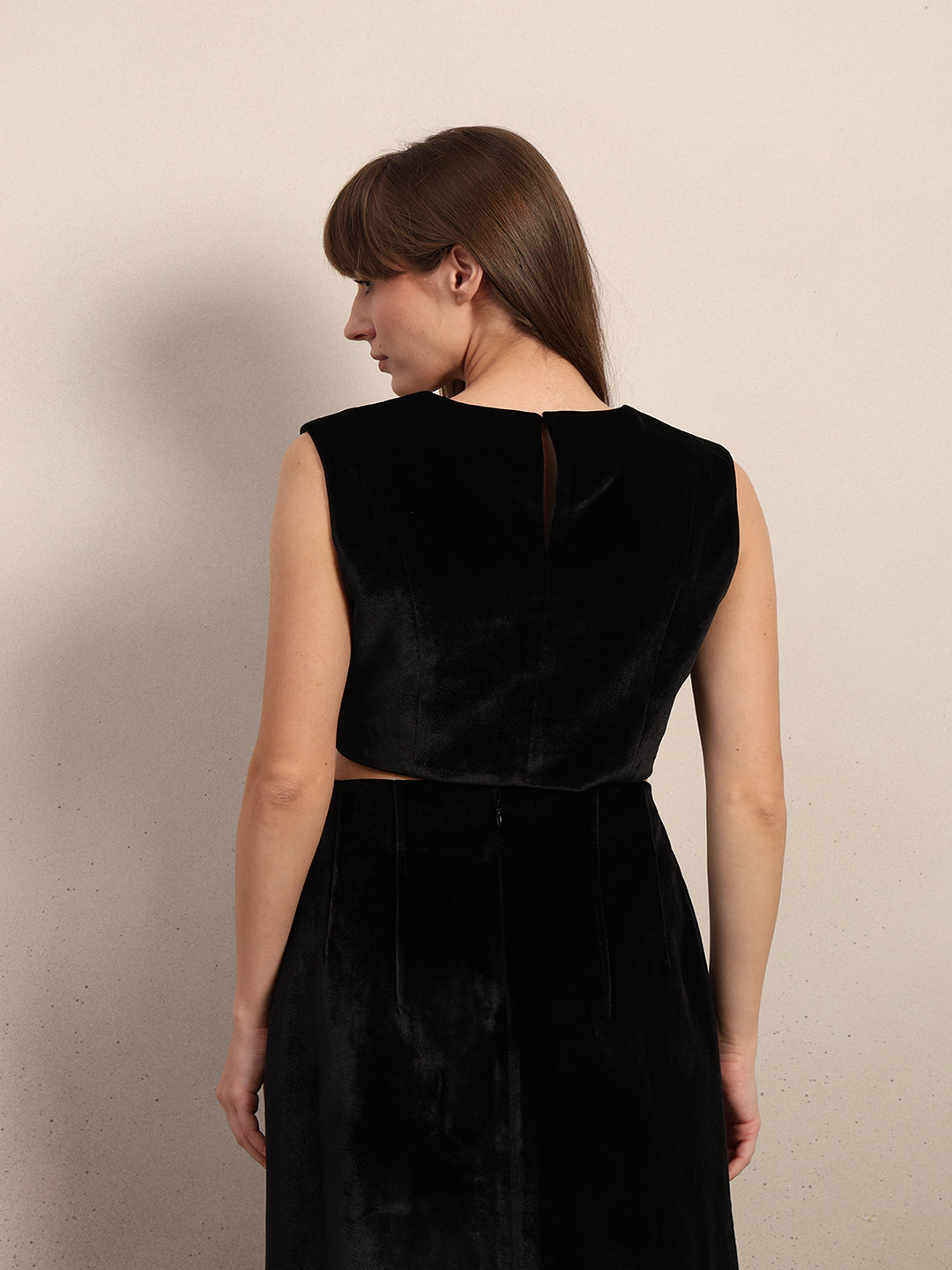 Black Velvet Corset Top