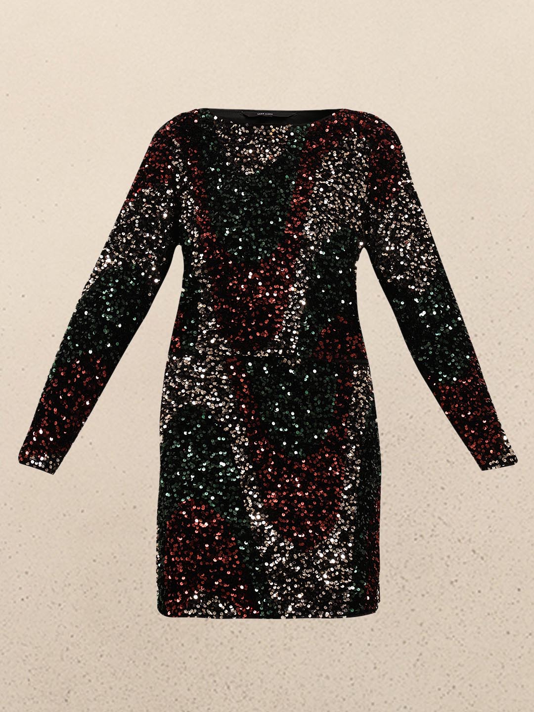 Red Sequined Embellished Top