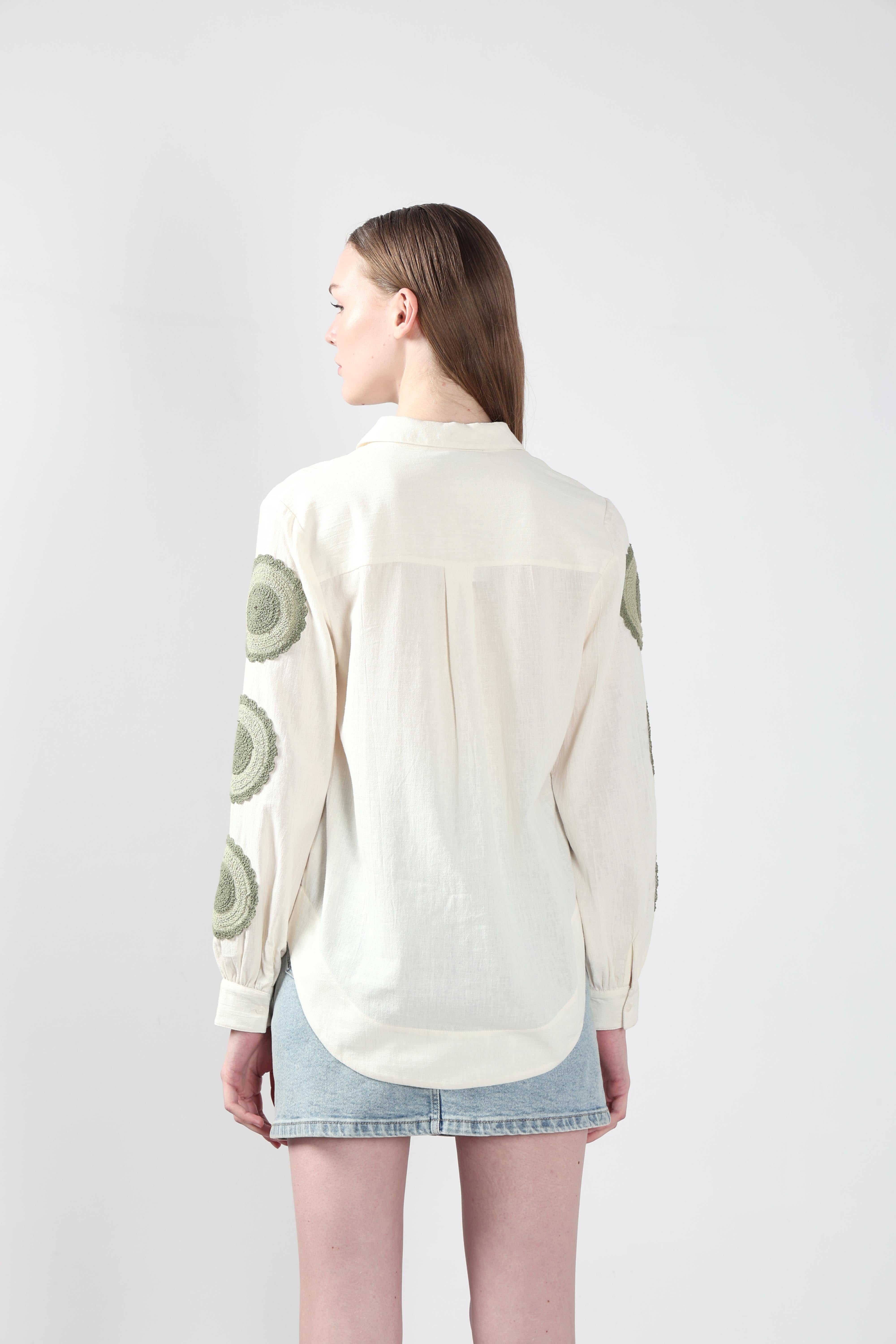 White Embroidered Shirt