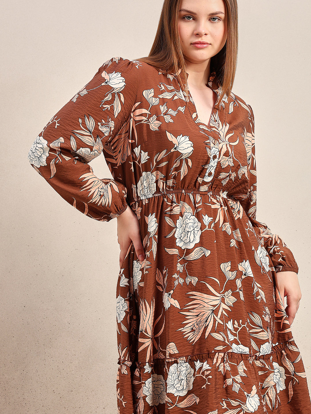 CURVE Floral Print Mini Dress