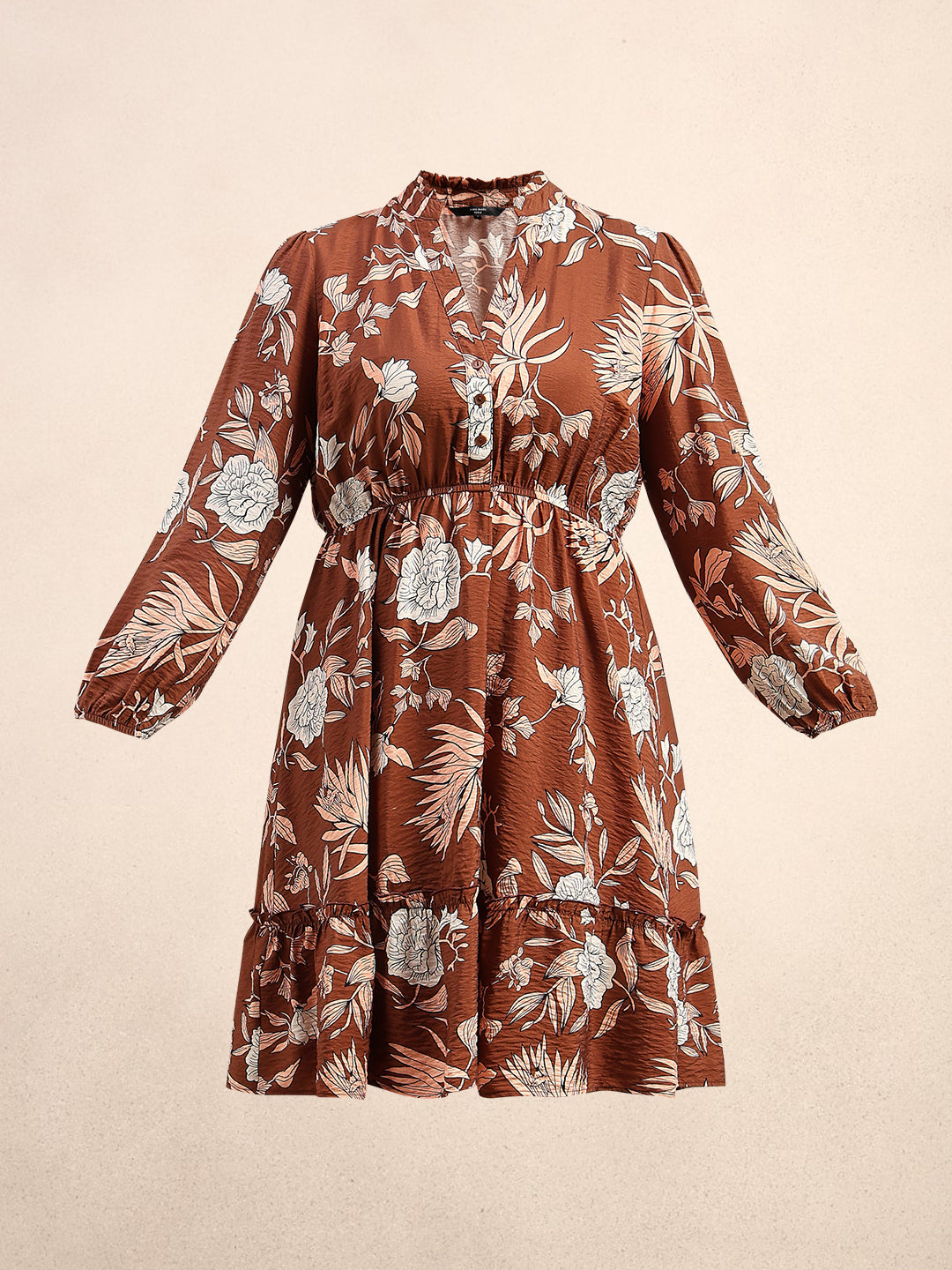CURVE Floral Print Mini Dress
