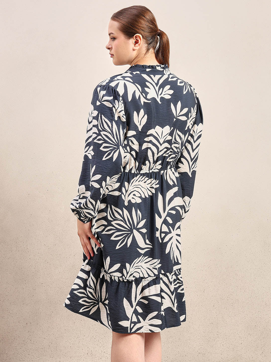 Curve Printed Mini Dress